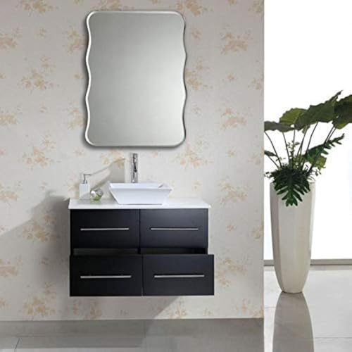 TINITALO Frameless Mirror for Wall Bathrooms Home Mirror Decor Mirror 18 X 24 Silver QG 8 - Image 1