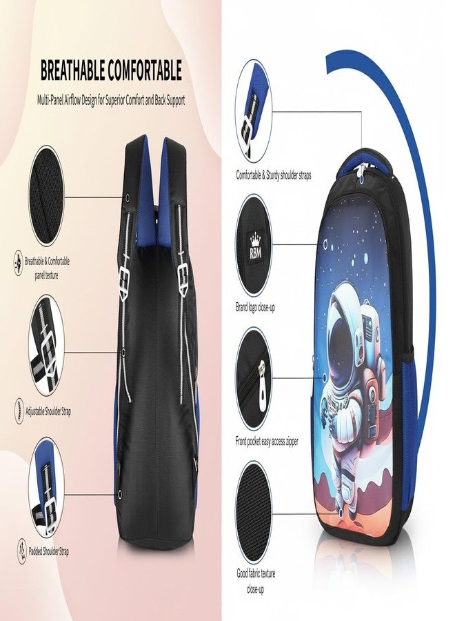 RBM Kids School Backpack For Nursery To Class 2 | 15.5 Inch Lightweight Waterproof Bag | Cartoon Printed School Bag For Boys & Girls (BAG07) - Image 5