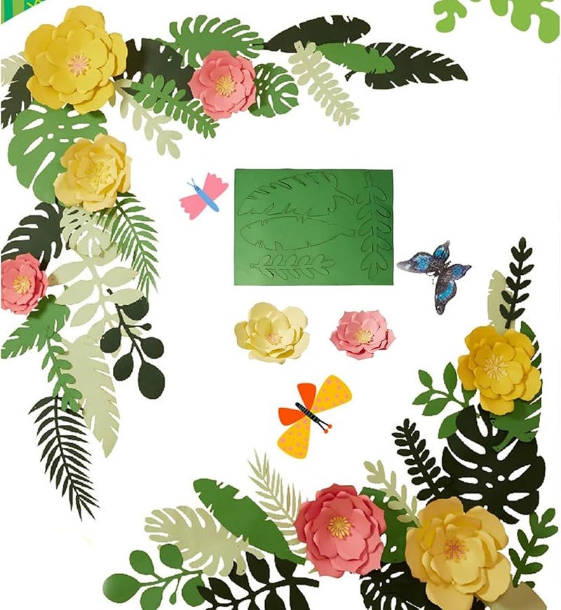 طقم حرف الورق الزهري للتزيين الإبداعي مشاريع المدارس حرف العطلات - Image 3