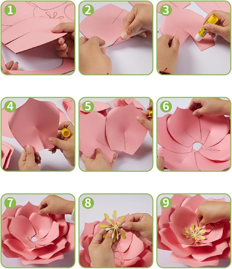 طقم حرف الورق الزهري للتزيين الإبداعي مشاريع المدارس حرف العطلات - Image 4