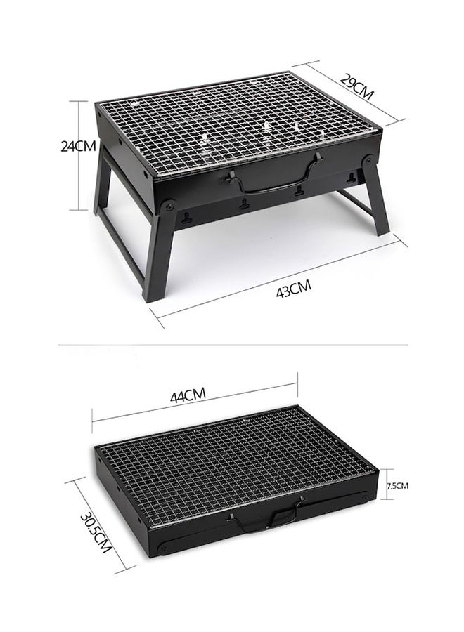 Toshonics Stainless Steel Folding BBQ Charcoal Grill Black - Image 2