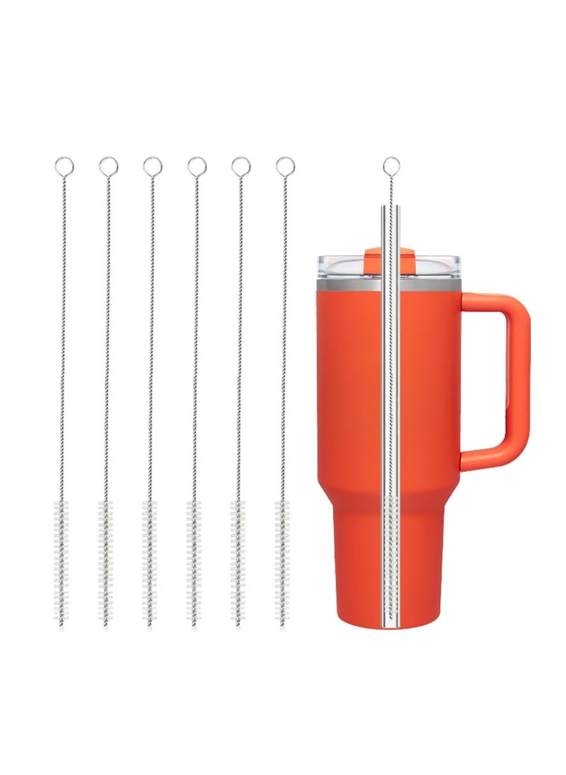 Generic Straw Cleaner Brush , 6 Pcs Reusable Extra Long Straw Cleaner for 40/30/20 oz Stanley Mug, 10mm Wide Drinking Straw Cleaning Brush for Sippy Cup, Water Bottle and Tubes  - Image 1