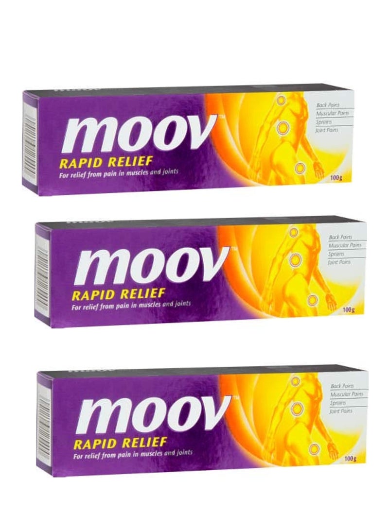 Moov Pain Relief Cream for Muscle & Joint Pain – 100g × 3 Pieces - Image 1