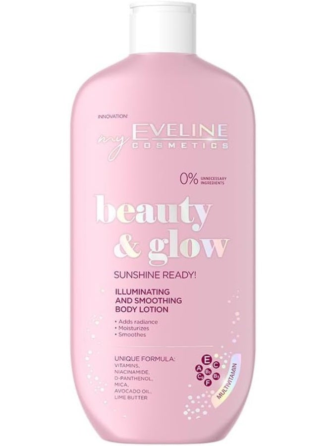 EVELINE COSMETICS لوشن الجسم المضيء والمُنعّم من بيوتي آند جلو صن شاين ريدي - Image 1