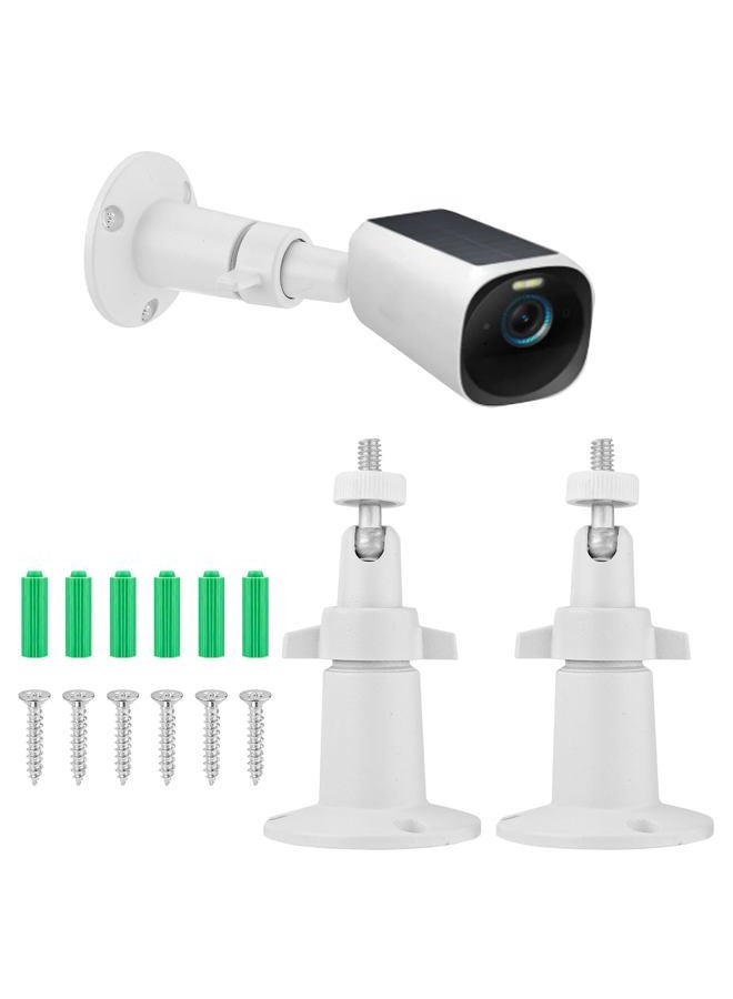 Gosknor 2pcs Security Camera Mount, Camera Mount Bracket Adjustable Camera Wall Mount Bracket Holder Compatible with Arlo Eufy Solocam S220/C210 Eufycam 2C/2C Pro 3/S330 3C/S300 - Image 1