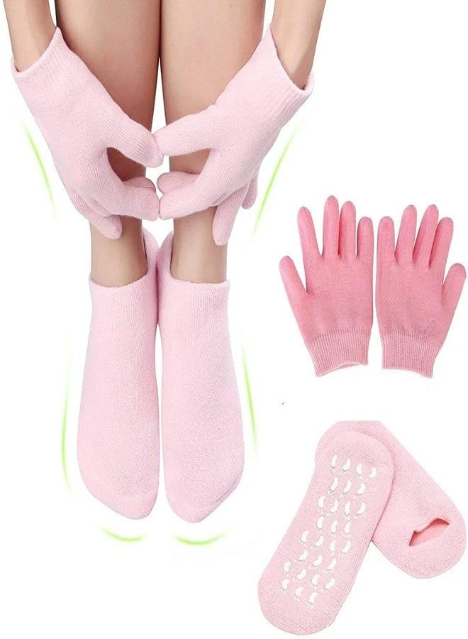 NirvikPink Soften Moisturising Spa Comfy Recovery Foot Hand Care Gel Socks and Gloves - Image 1