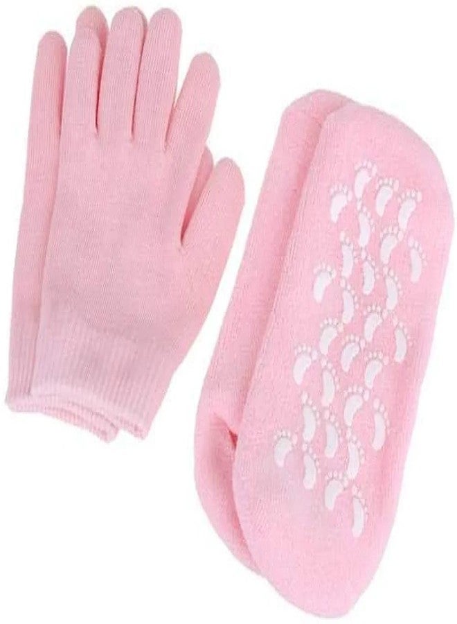 NirvikPink Soften Moisturising Spa Comfy Recovery Foot Hand Care Gel Socks and Gloves - Image 4
