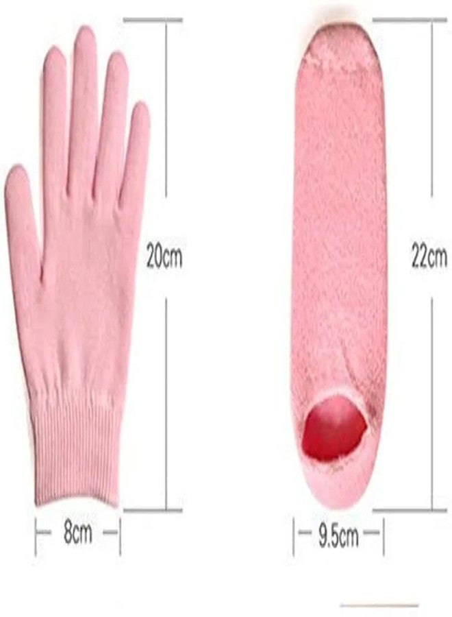 NirvikPink Soften Moisturising Spa Comfy Recovery Foot Hand Care Gel Socks and Gloves - Image 3