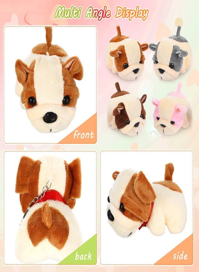 Chalyna 12 Pack Cute Plush Animal Figures 4 Inch Mini Plush Ornament Stuffed Keychain Tote Bag Pendant for Birthday Party Likes DIY Home Decor(Dog Style) - Image 3