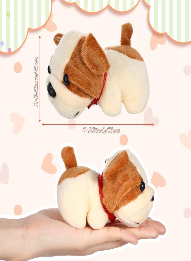 Chalyna 12 Pack Cute Plush Animal Figures 4 Inch Mini Plush Ornament Stuffed Keychain Tote Bag Pendant for Birthday Party Likes DIY Home Decor(Dog Style) - Image 2