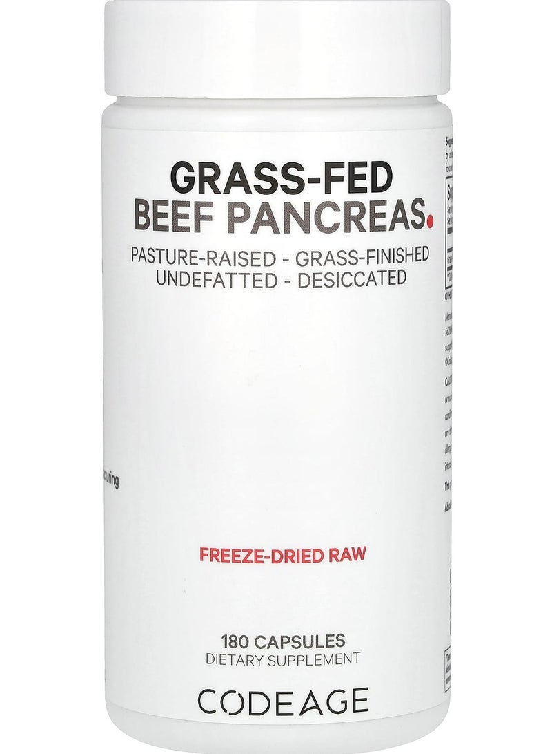 Codeage Grass-Fed Beef Pancreas, 180 Capsules
