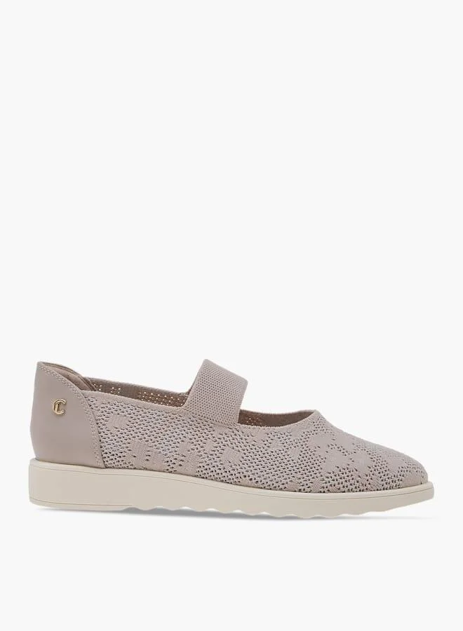 Le Confort Women Textured Flyknit Shoes with Elasticated Strap