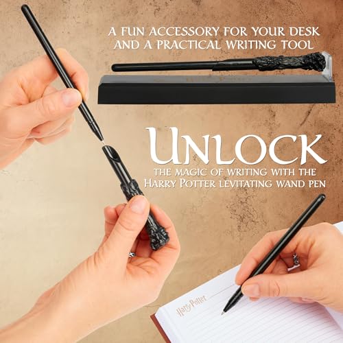 Harry Potter Floating Wand Pen with Magnetic Stand, HogwartsCollectibles in Gift Ready Box, Cool Desk Decor for Office, Gifts for Kids and Adults (Black 1 Pcs) - Image 4