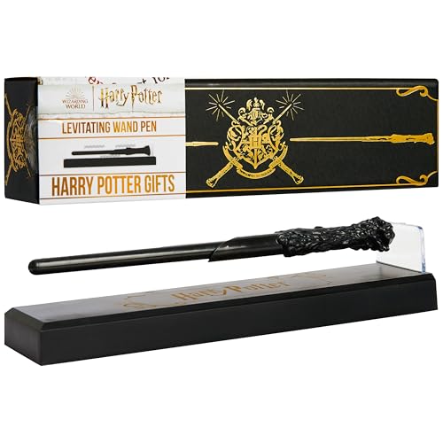 Harry Potter Floating Wand Pen with Magnetic Stand, HogwartsCollectibles in Gift Ready Box, Cool Desk Decor for Office, Gifts for Kids and Adults (Black 1 Pcs) - Image 1