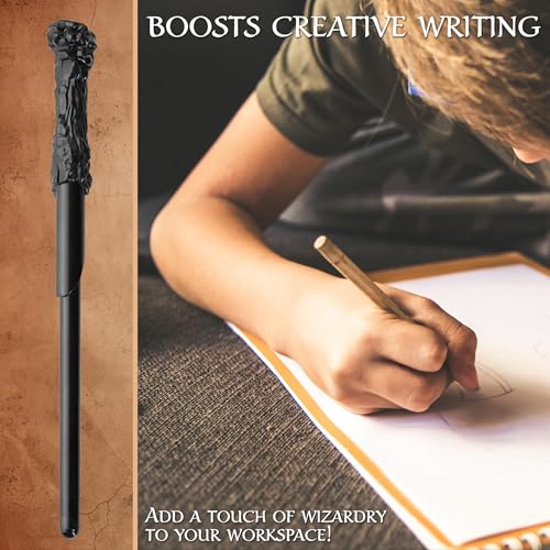 Harry Potter Floating Wand Pen with Magnetic Stand, HogwartsCollectibles in Gift Ready Box, Cool Desk Decor for Office, Gifts for Kids and Adults (Black 1 Pcs) - Image 5