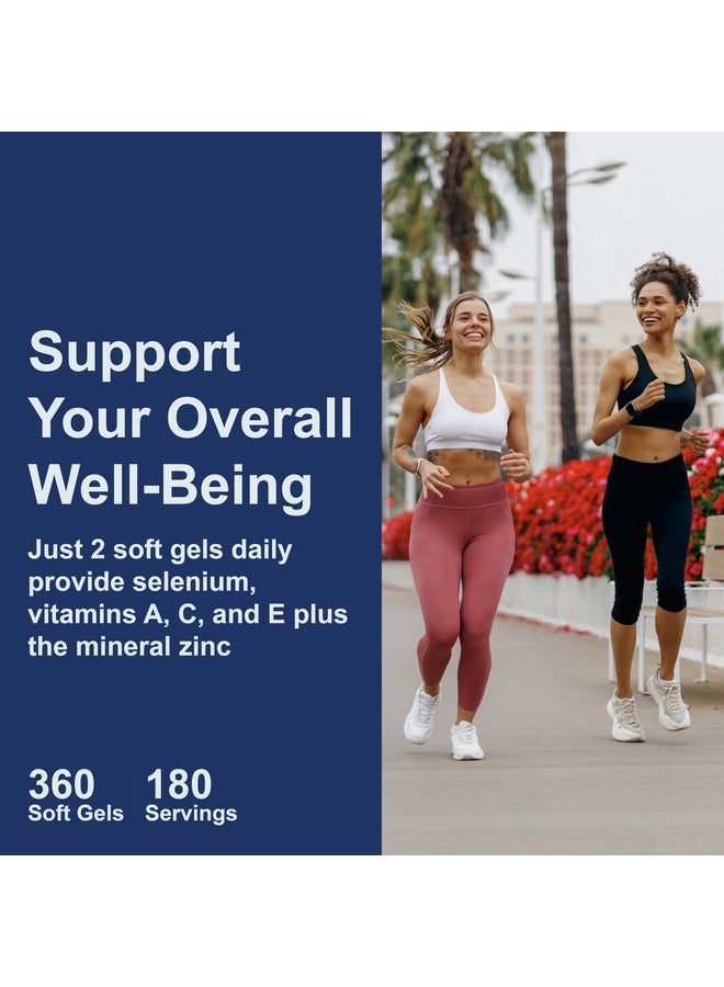 Carlson Carlson - ACES + Zn, Vitamins A, C, E + Selenium & Zinc, Multivitamin with Zinc, Cellular Health & Immune Support, Selenium Multivitamin, Antioxidant, 360 Softgels - Image 5