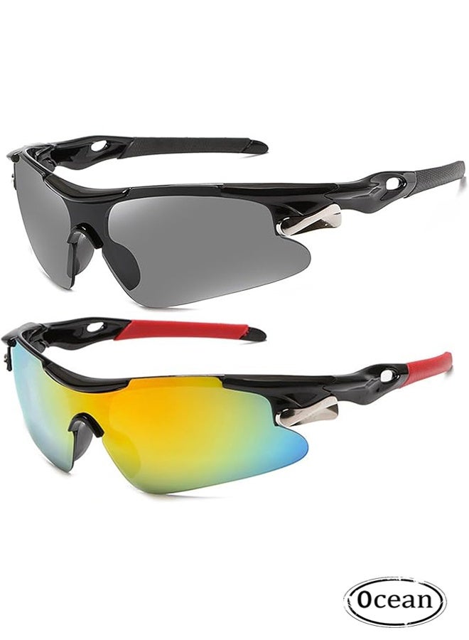 جي أس 2 جهاز كمبيوتر شخصي الرياضة في الهواء الطلق حماية الأشعة فوق البنفسجية نصف إطار النظارات الشمسية, UV400 حماية مستقطبة ركوب الدراجات السلامة الرياضة النظارات الشمسية, نظارات مقاومة للرياح للبيسبول الغولف, نظارات في الهواء الطلق للرجال المرأة - Image 1