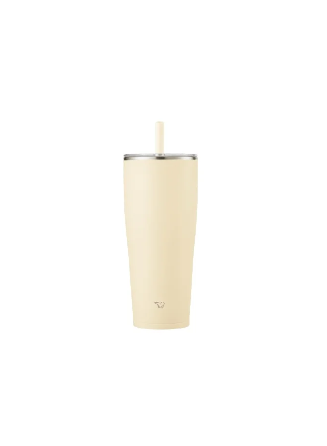 Zojirushi Zojirushi Stainless Steel Vacuum Insulated Tumbler with Straw 0.89L,Sand Beige (Cm)