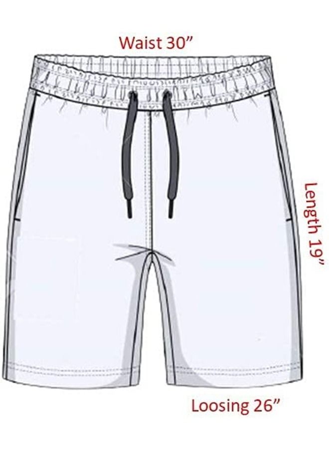 Eviking Men's Shorts, Loose-Fit, free Sizes, Active Athletic Performance, soft material, with Drawstrings, Comfort fit - Image 3