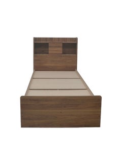 DANUBE HOME Supreme 90x200 Young Single Bed – Light Walnut Finish – Engineered Wood Bed Frame with Slatted Base – Modern Bedroom Furniture  - Image 4