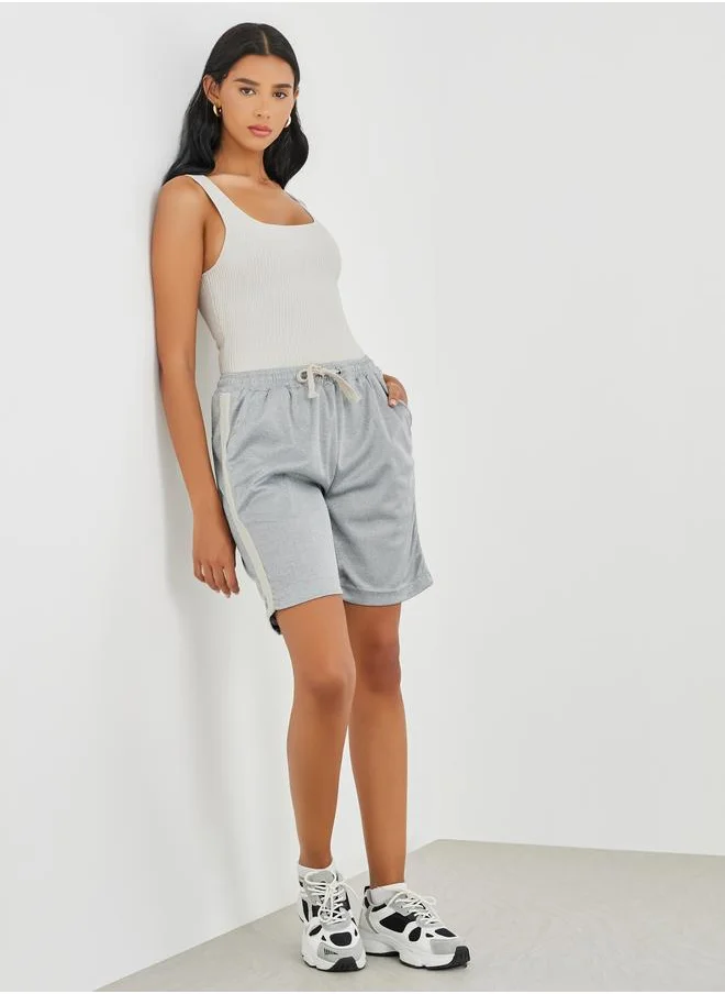 Take Two Take Two Side Lace Detail Shorts with Drawstring