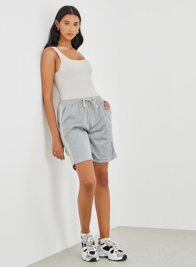 Take Two Side Lace Detail Shorts with Drawstring