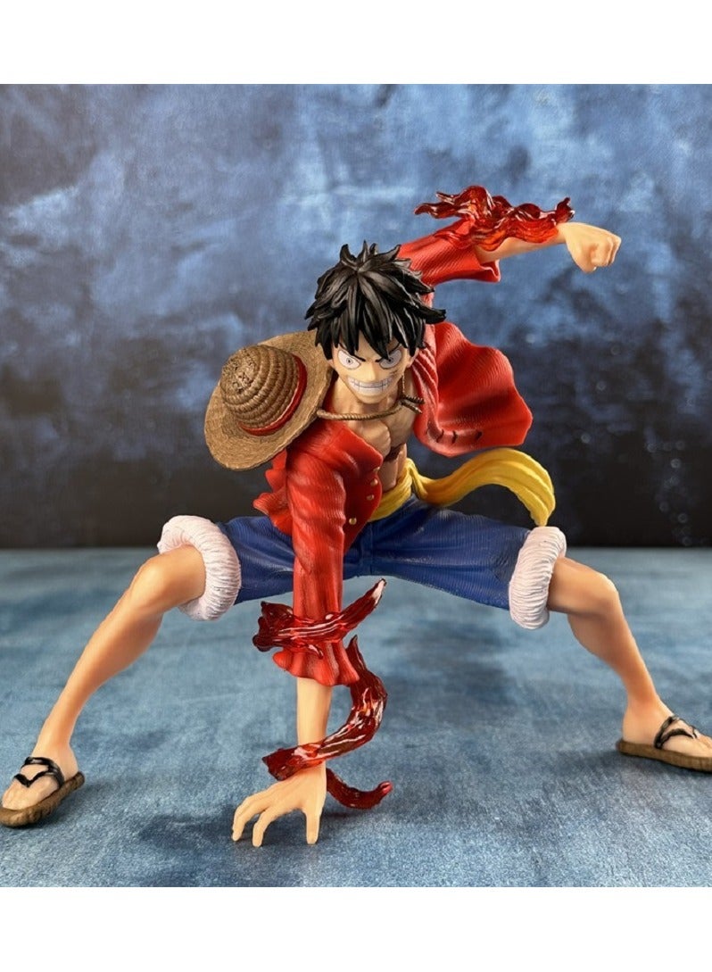 HALAMODO One Piece GK Battle Painting Style Luffy Animation Hand Model Decoration - Image 1
