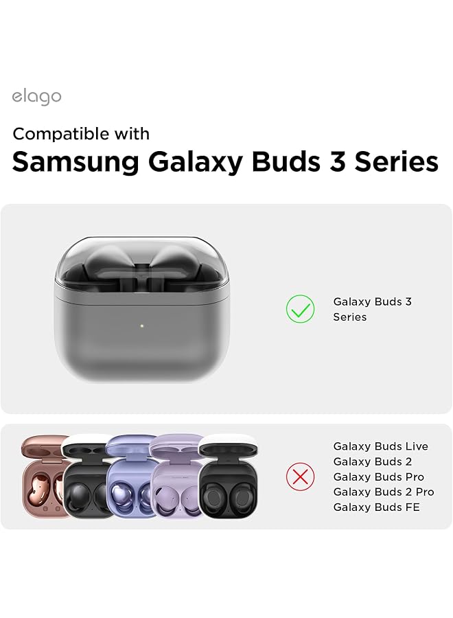 Elago Aw5 Hang Designed For Samsung Galaxy Buds3 Case And Galaxy Buds 3 Pro Case Cover With Carabiner Black - Image 2