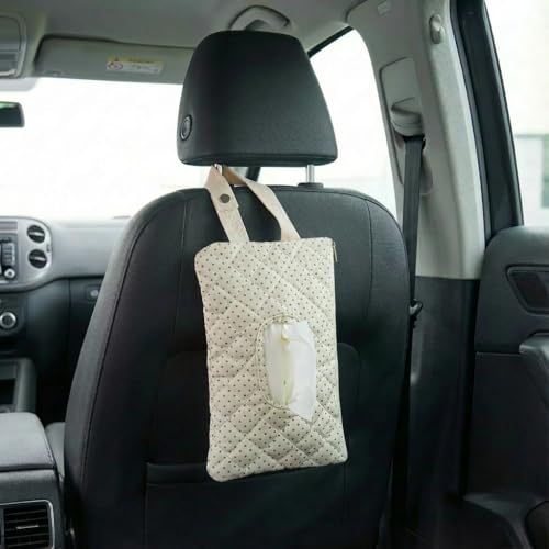 BBIQI Quilted Baby Wipe Holder Quilted Wipe Pouch Portable Hanging Floral Wet Wipes Bag for Car, Stroller - Image 3