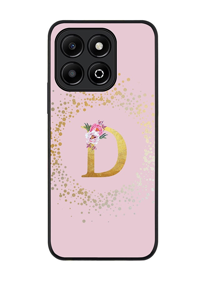 Stylizedd For Honor X6B Case,Slim fit Camera Protection, Shockproof Thin Phone cover - Custom Monogram Floral - D (Pink ) - Image 1
