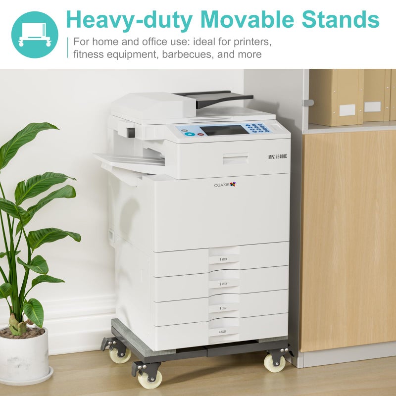 WINAZ Heavy Duty Adjustable Furniture Moving Dolly - Furniture Movers with 4 Swivel Casters Wheels, Small Wood & Metal Floor Flat Dollies Cart, Set of 2 - Image 4