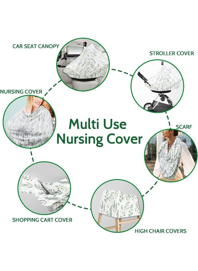 DILIMI Baby Car Seat Cover Green Leaf - Image 4