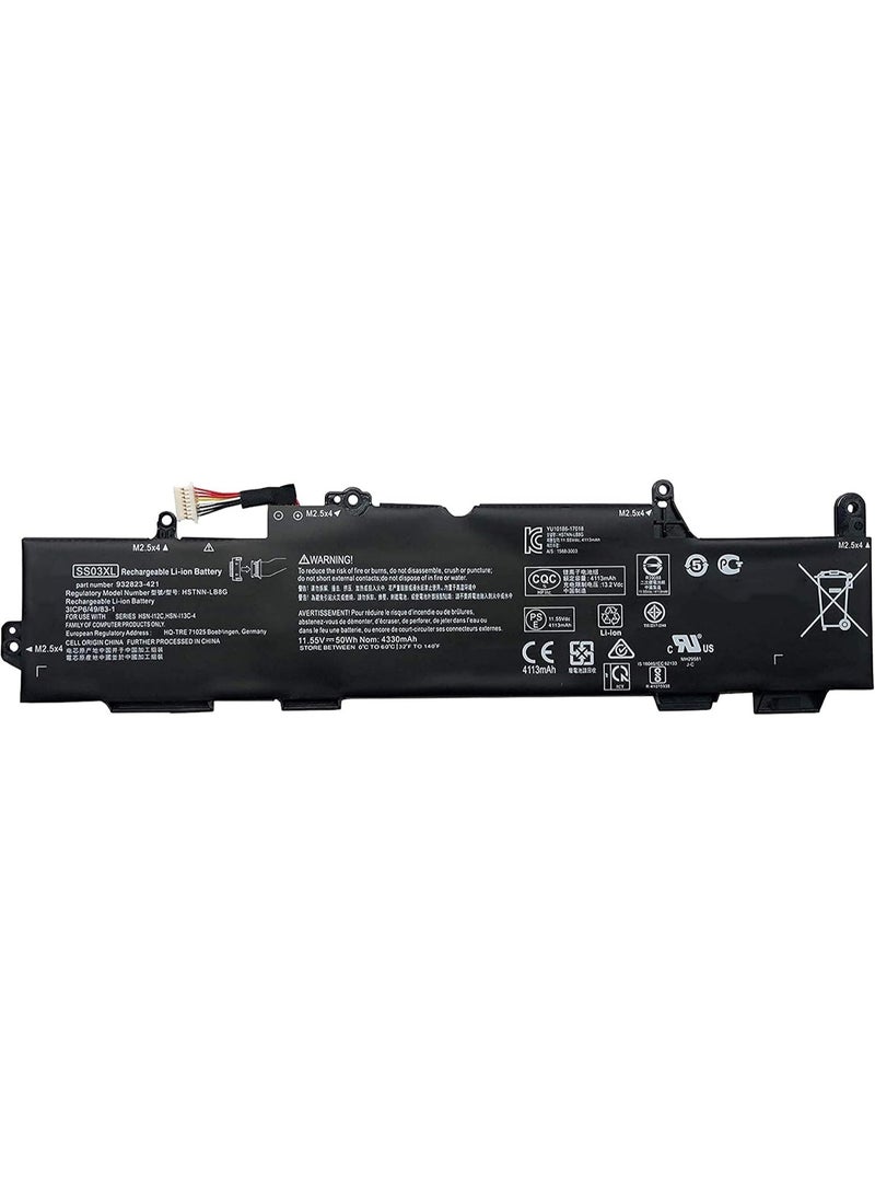 Zexen HSTNN LB8G SS03XL Laptop Battery for Hp EliteBook 730 735 740 745 755 830 840 846 G5 745 840 G6 ZBOOK 14U G5 G6 HSN I12C Series 933321 855 932823 421 11.55V 50Wh, Black - Image 1