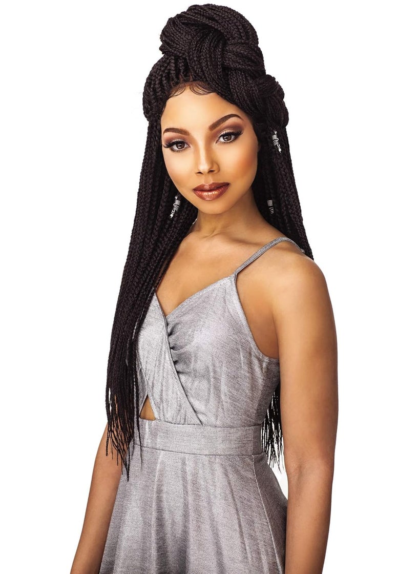 Sensationnel Sensationnel Cloud9 Swiss 4X4 Lace Parting Wig Small Size  BOX BRAID SMALL 1 Jet Black  - Image 3