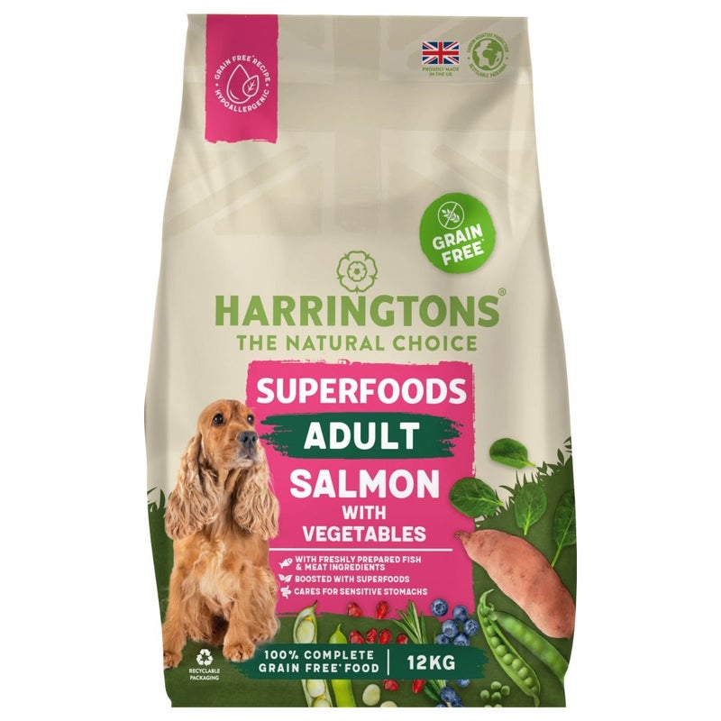 Harringtons Superfoods Salmon with Vegetables Adult Dry Dog Food - Image 1