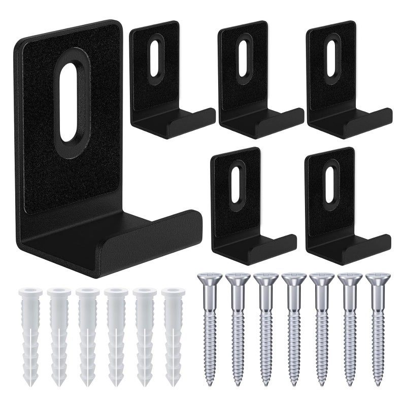BAGTeck 6Pcs Metal Mirror Clips Wide Channel Mirror Hanger Clip Large Heavy Clips for Mirrors with Screw Mirror Clips for Wall Mounting Mirror Billboard Displays Tile Display - Image 1