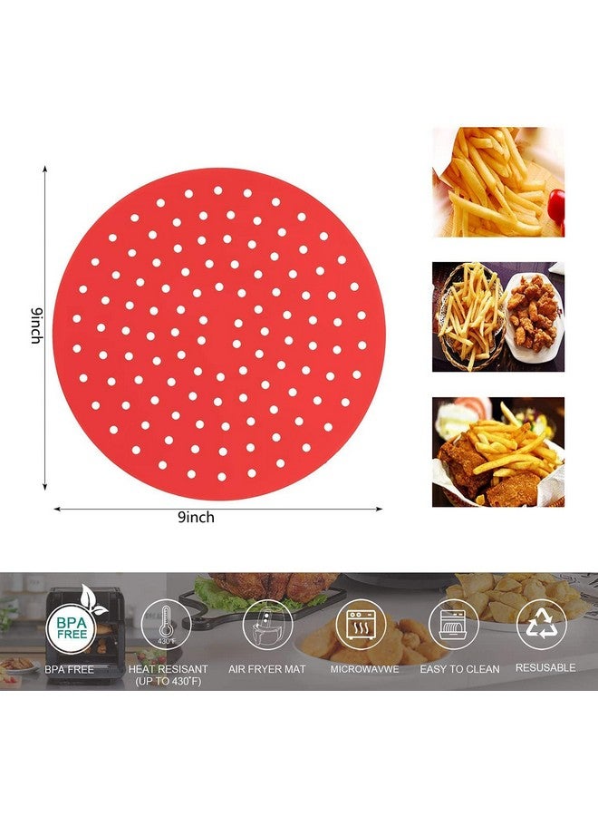 Trifecta Silicone Air Fryer Liners Non Stick and Easy Clean Air Fryer mats, Pad, Accessories Parchment Paper Replacement for Air Fryer Basket Air Frying, Steaming and Oven Baking Pack - 2 (Round - 8.5 IN) - Image 5