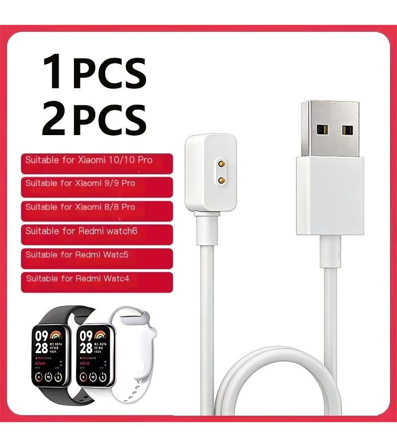 Charging Cable Compatible With Xiaomi Band 8 9 10 NFC Charger for 8 Pro 2pcs - Image 1