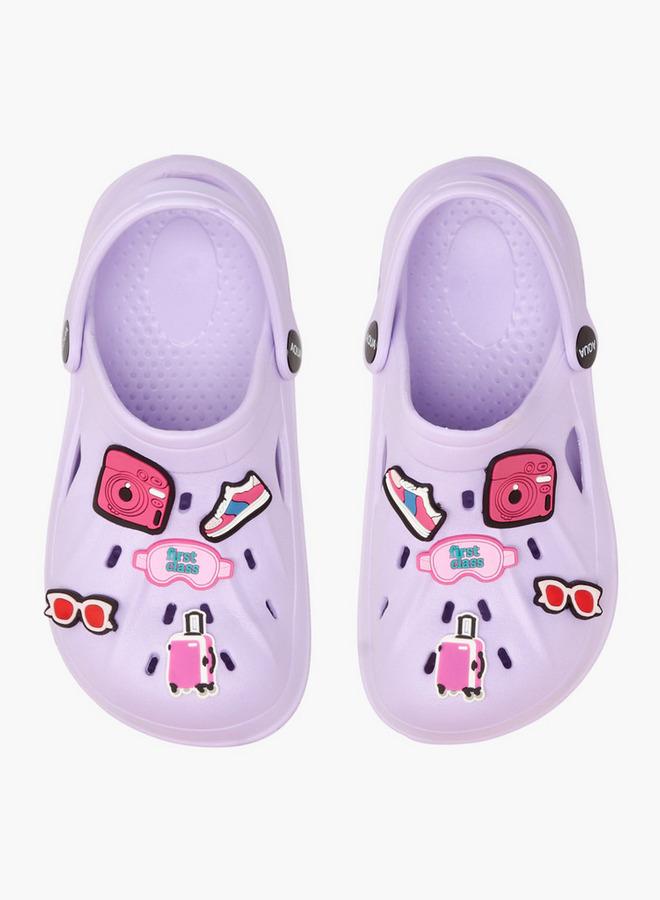 Aqua Girls Jibbitz Accent Clogs - Image 3