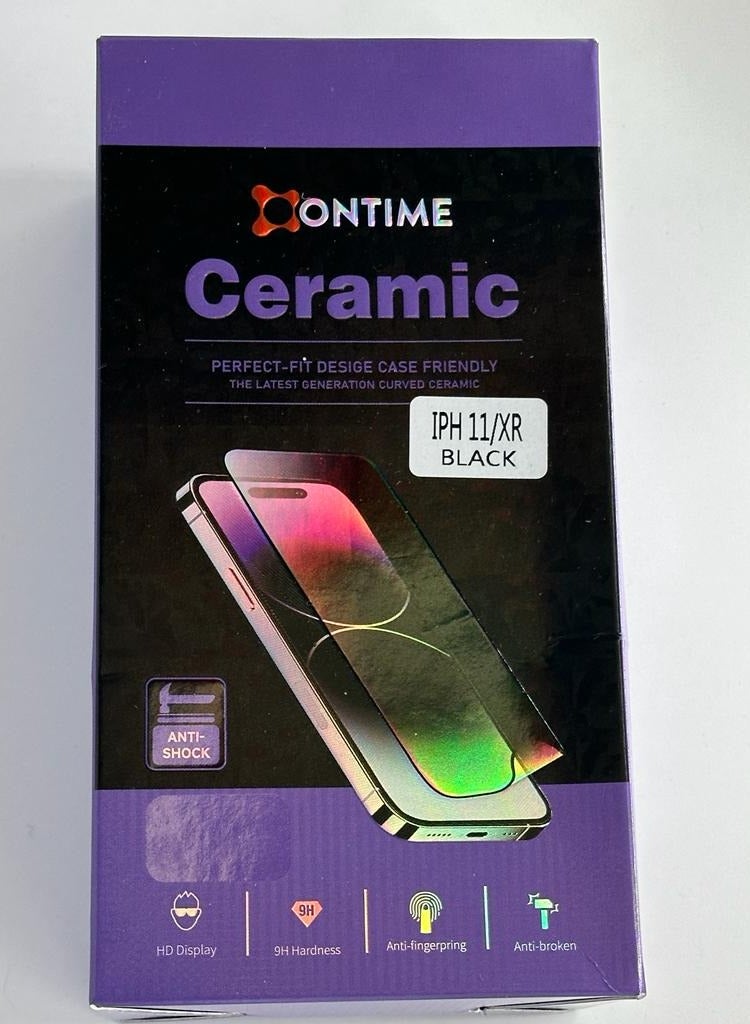 أونتايم غطاء حماية امامي آيفون 11 وXR سيراميك اونتايم - Image 1