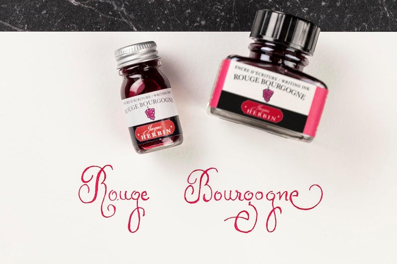 Jacques Herbin J. Herbin Fountain Pen Ink - 30 ml Bottled - Rouge Bourgogne - Image 4