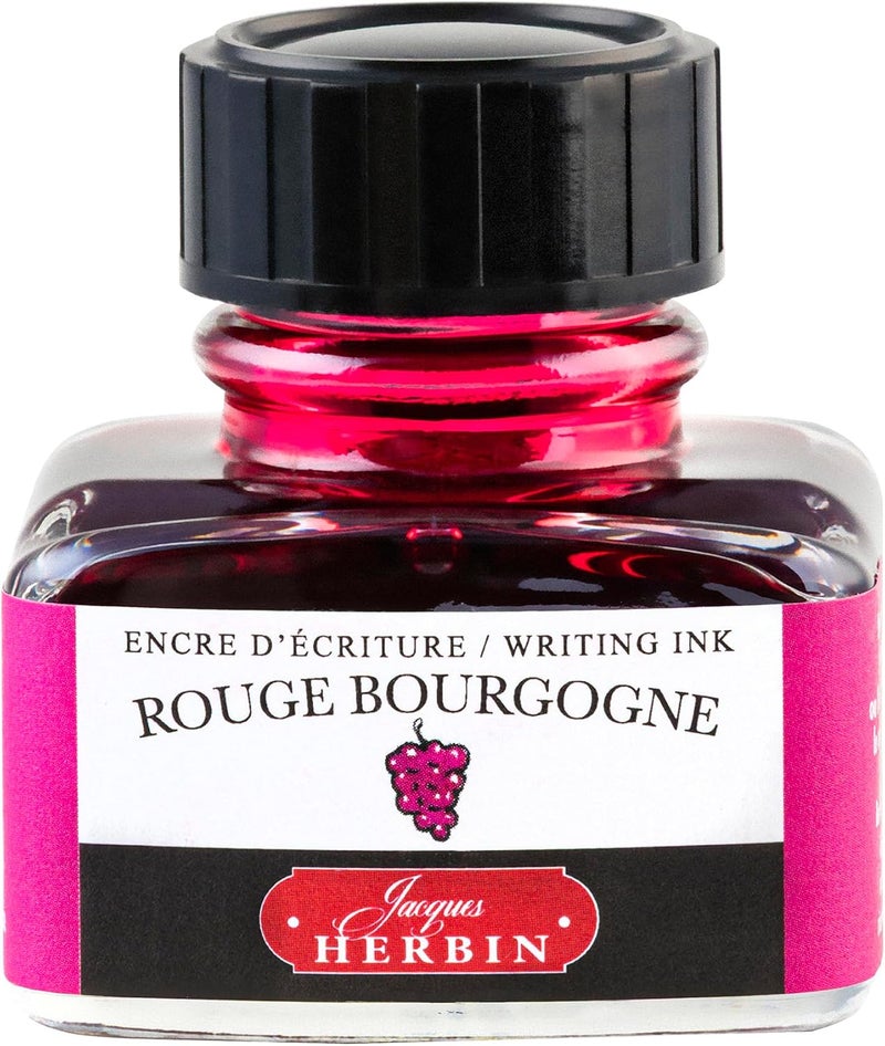 Jacques Herbin J. Herbin Fountain Pen Ink - 30 ml Bottled - Rouge Bourgogne - Image 1