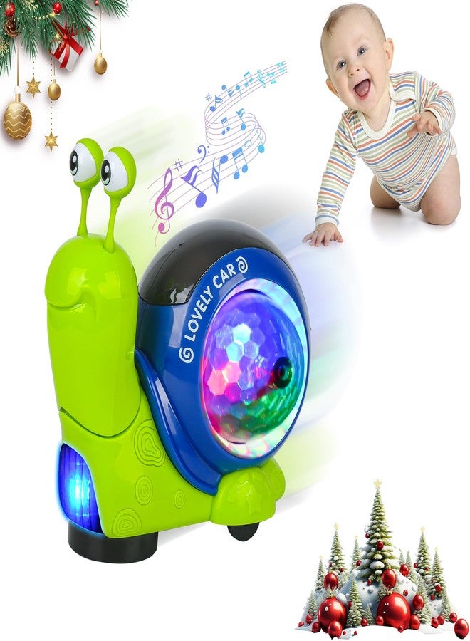 UMIKOOL DIRECT Baby Toddler Crawling Toys 6-12 Months, Musical Snail Baby Toy, Infant Crawling Tummy Time Development Toys Boy Girl Christmas Birthday Gifts - Image 1