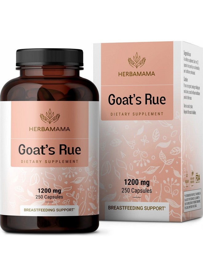 HERBAMAMA Goat Rue Capsules Galega Officinalis Nutritional Supplement 1200 Mg 250 Capsules Promotes Milk Flow Lactation & Mammary Tissue Development Nongmo Support For Breastfeeding - Image 1