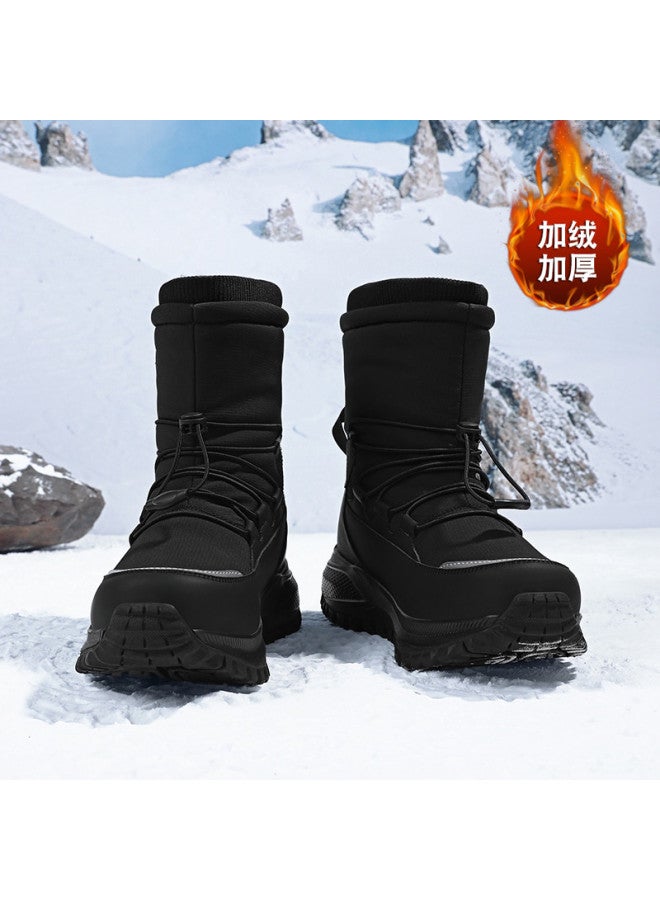 Flying in the snow Snow Flying 2025 Winter New Fashion Mid-calf Snow Boots Thick Sole Fleece-lined Warm Cotton Boots Men's Boots Women's Boots - Image 5