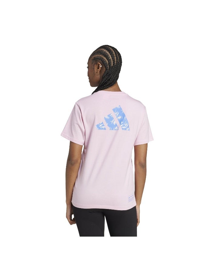 Adidas Adidas W Tiro T Pink Graphic Tee (Short Sleeve) T-Shirts For Women - Image 3