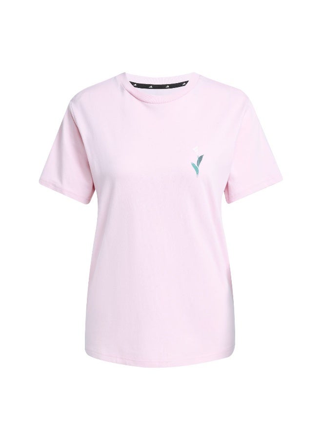 Adidas Adidas W Tiro T Pink Graphic Tee (Short Sleeve) T-Shirts For Women - Image 1