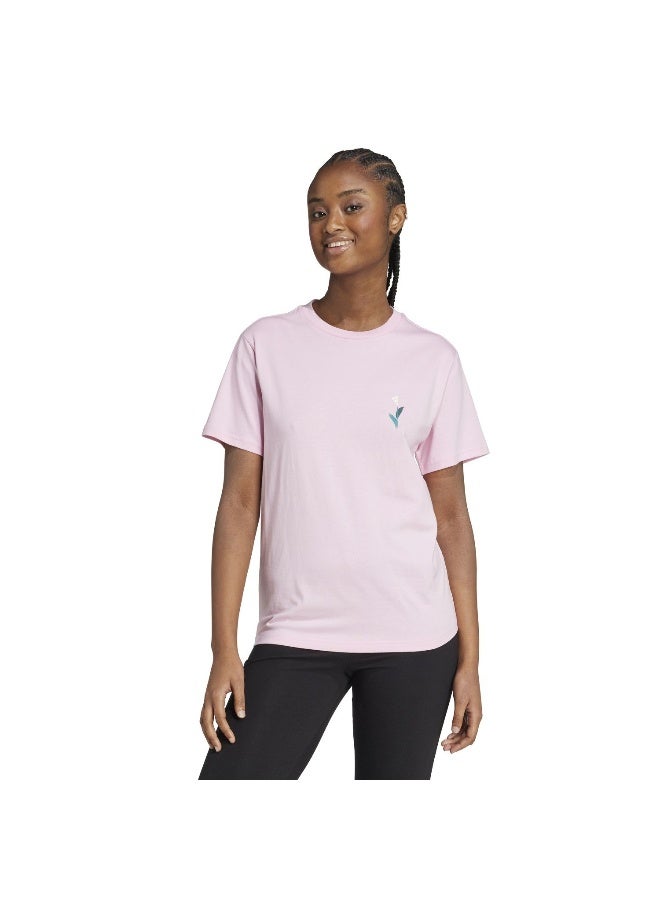 Adidas Adidas W Tiro T Pink Graphic Tee (Short Sleeve) T-Shirts For Women - Image 2