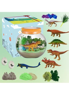 VUCATIN Dinosaur Terrarium Kit for Kids Dino Kid Crafts with DIY Moon Lamp Painting Kit Arts and Crafts for Boys and Kids Night Light Children's Educational Toy LED Light Birthday Gift  - Image 1