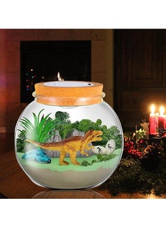 VUCATIN Dinosaur Terrarium Kit for Kids Dino Kid Crafts with DIY Moon Lamp Painting Kit Arts and Crafts for Boys and Kids Night Light Children's Educational Toy LED Light Birthday Gift  - Image 2